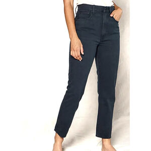 Outerknown High-Rise Ankle Cropped Jeans in Dark Navy